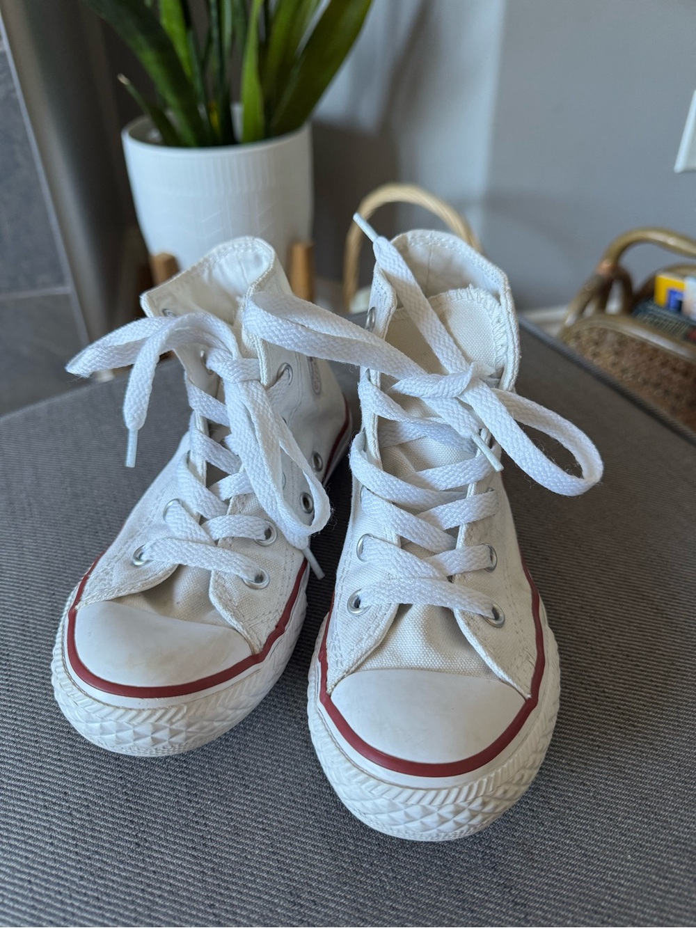 Converse White High-Top Kids Sneakers